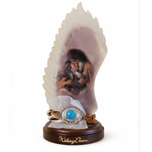 Bradford Exchange Waking Dream Lee Bogle Feather Sculpture w/ Base & Certificate